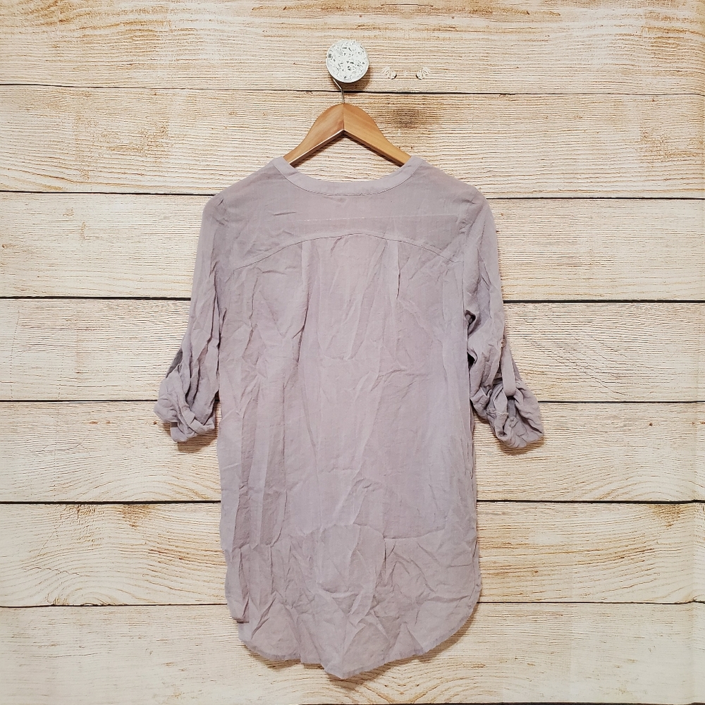 ๐ Lush Purple Lilac 3/4 Sleeve High Low Blouse S - Picture 6 of 6